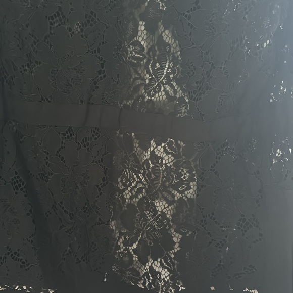 Beautiful black floral sheer jacket button up - Picture 12 of 15